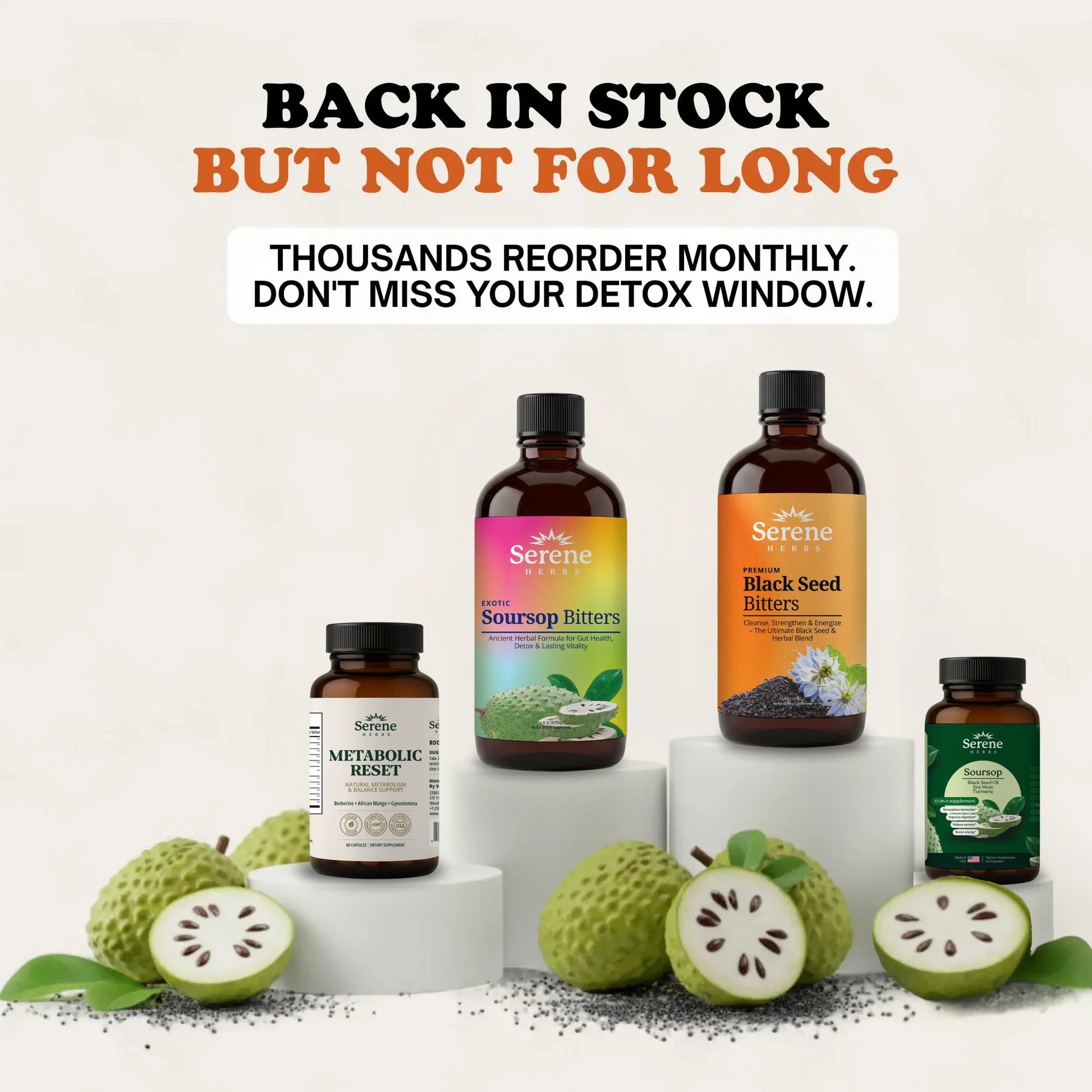 Serene Herbs Soursop Bitters & Black Seed Bundle | Digestive Support