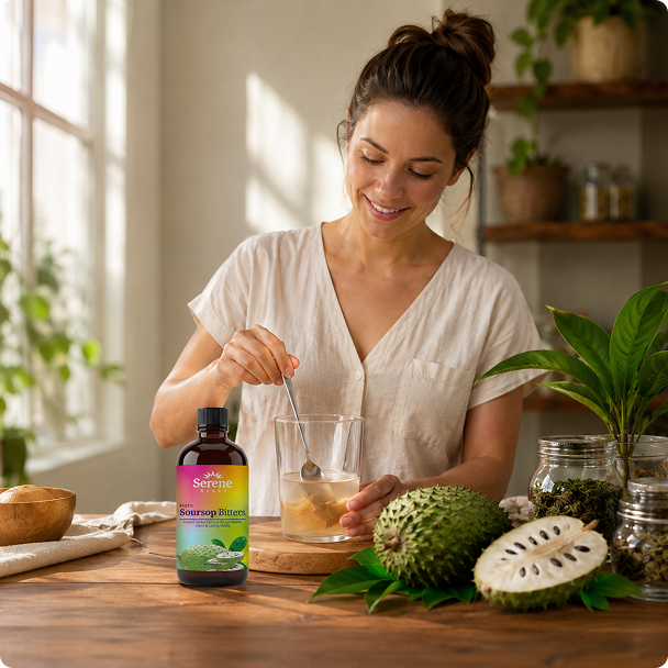 Serene Herbs Soursop Bitters Liquid | Gut Cleanse, Detox & Immune Support