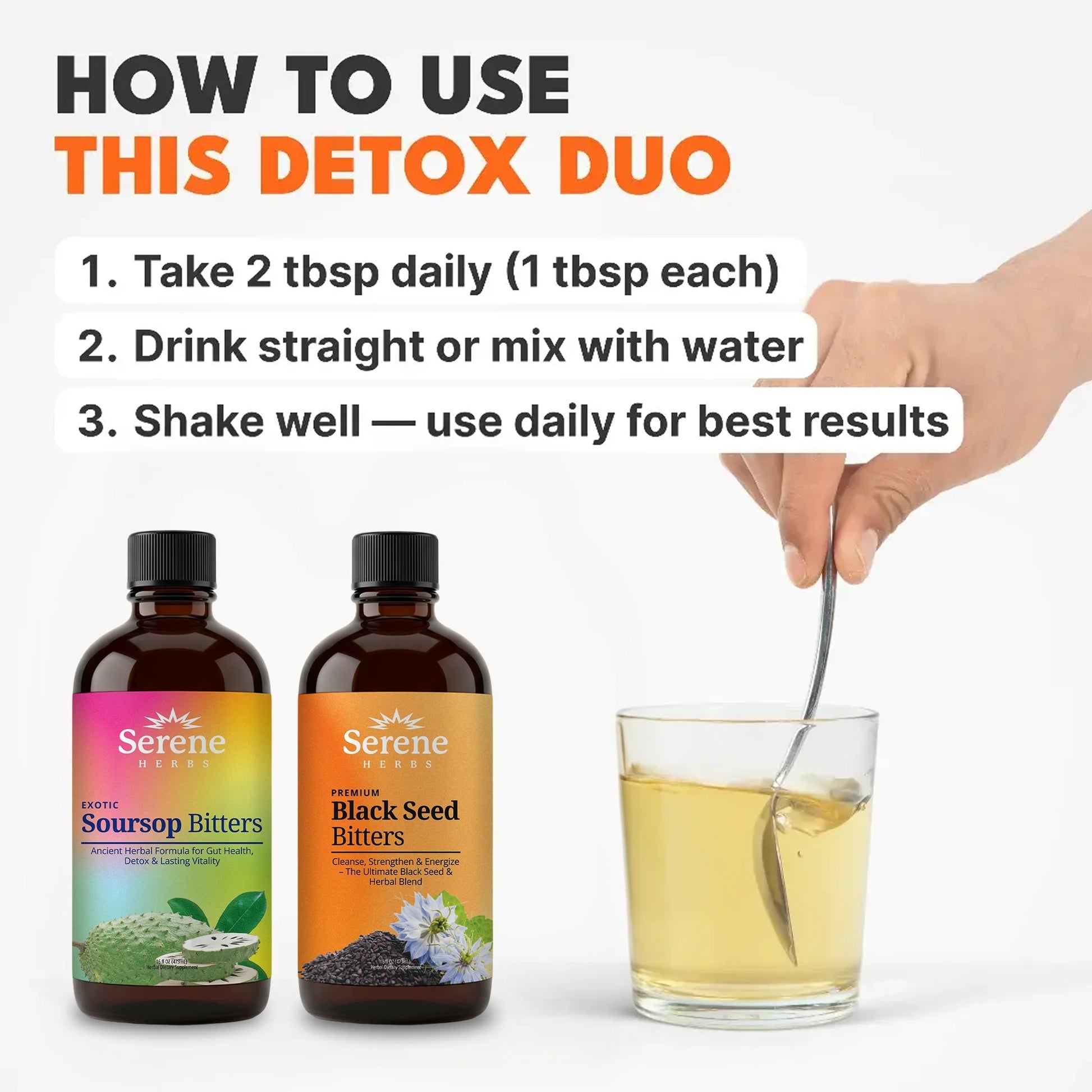 Serene Herbs Soursop Bitters & Black Seed Bundle | Digestive Support